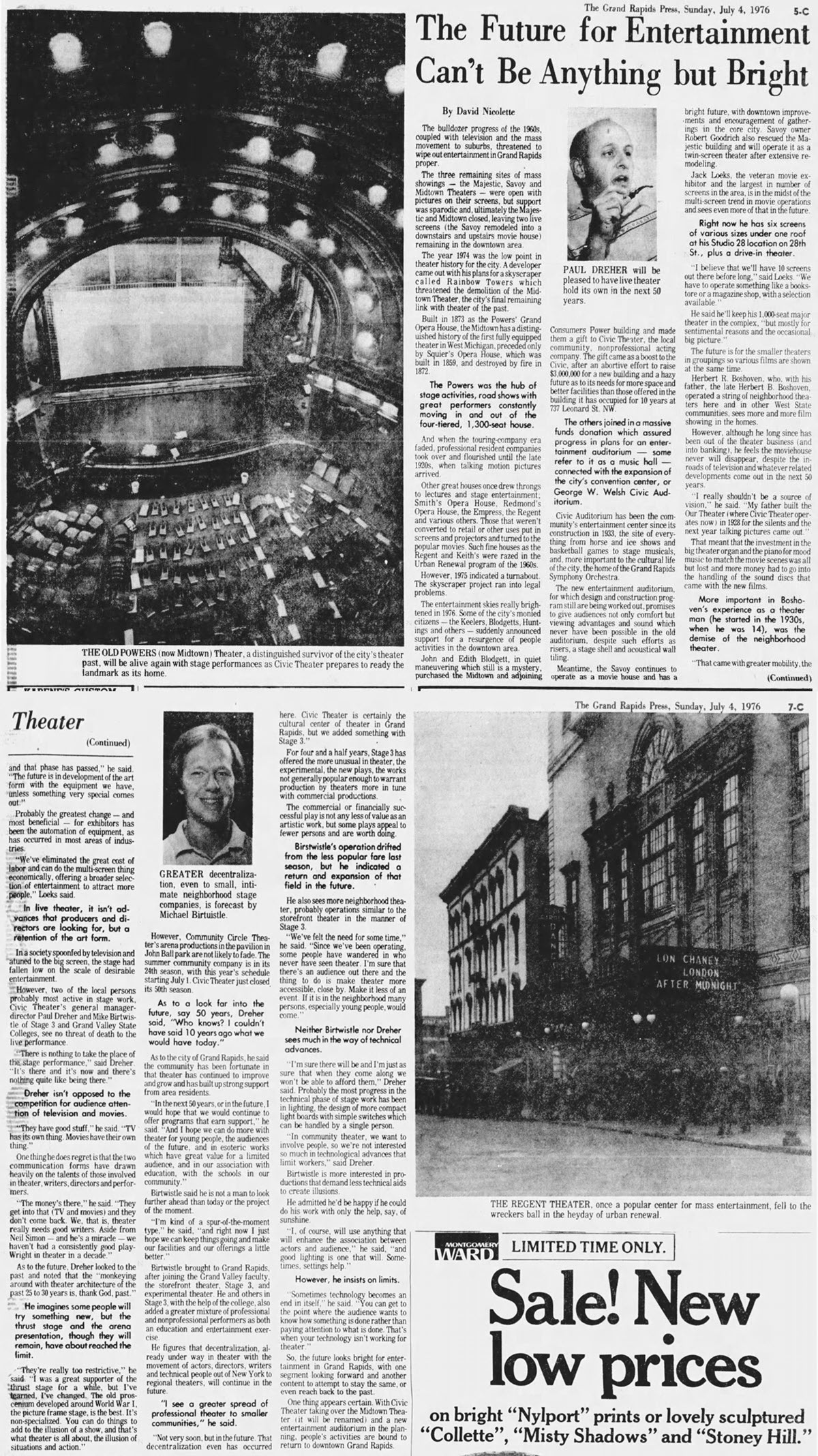 Midtown Theatre - July 1976 Article